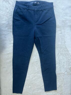 Navy Dark Blue Chino Pixie High Rise Pants